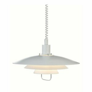 Bílé závěsné svítidlo Markslöjd Kikrenes, ø 48 cm