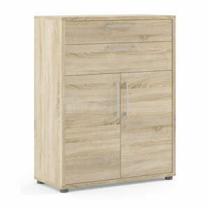 Modulární knihovna v dekoru dubu v přírodní barvě 89x113 cm Prima – Tvilum