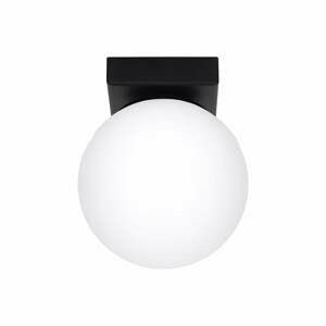 Černé stropní svítidlo se skleněným stínidlem ø 12 cm Umerta – Nice Lamps