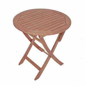Zahradní skládací stůl z eukalyptového dřeva Garden Pleasure Stockholm, ⌀ 70 cm
