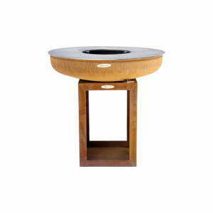 Hnědý venkovní gril na dřevo Remundi Carus M, ø 82 cm