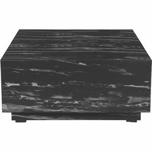 Černý konferenční stolek v dekoru mramoru 100x100 cm Vito - Støraa