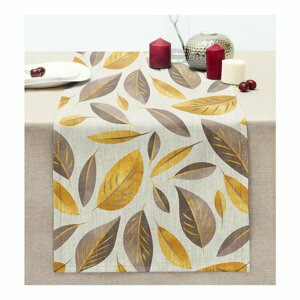 Běhoun na stůl 40x130 cm Yellow And Brown Leaves – Mila Home