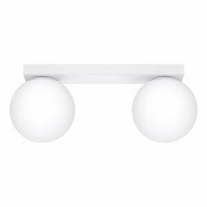 Bílé stropní svítidlo se skleněným stínidlem ø 12 cm Umerta – Nice Lamps