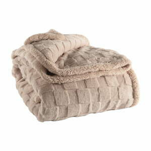 Béžová deka z mikroplyše 150x200 cm Rava – Tiseco Home Studio