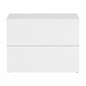 Bílý noční stolek se 2 zásuvkami TemaHome Aurora