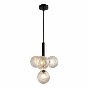 Černé závěsné svítidlo SULION Musa, výška 120 cm