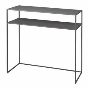Tmavě šedý kovový konzolový stolek 35x85 cm Fera – Blomus