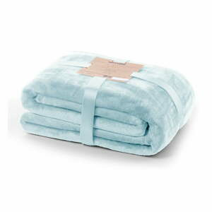 Světle modrá deka z mikrovlákna DecoKing Mic, 160 x 210 cm