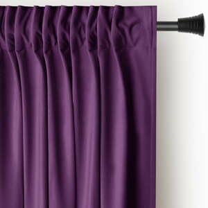 Fialový sametový dimout závěs 140x245 cm Pleat – Restilo