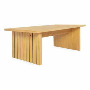 Konferenční stolek s deskou v dubovém dekoru v přírodní barvě 60x120 cm Stripe – Woodman