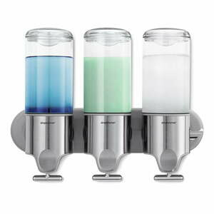 Nástěnný dávkovač mýdla z nerezové oceli ve stříbrné barvě 1.32 l - simplehuman