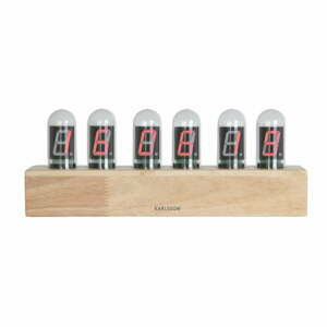 Digitální hodiny na dřevěném podstavci Karlsson Cathode