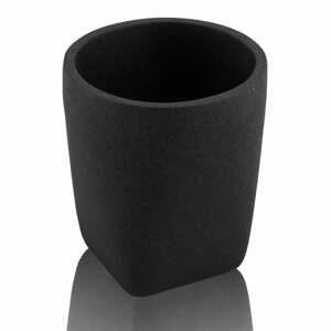 Šedý kelímek na zubní kartáčky z polyresinu Sandy - Tomasucci