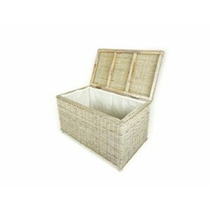 Ratanový prádelní koš - šedý ratan