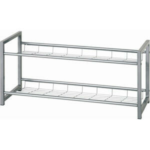 Carryhome REGÁL NA BOTY, barvy hliníku, 80/38/30 cm
