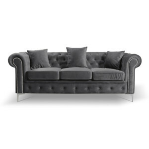 Pohovka Roma Chesterfield III Modrá