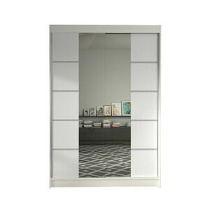 Šatní skříň LINO V šířka 120 cm - bílá