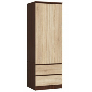 Skříň STAR S60 2D 2SZ - wenge/dub sonoma