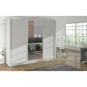 Šatní skříň DERBY I - 200 cm Bílá