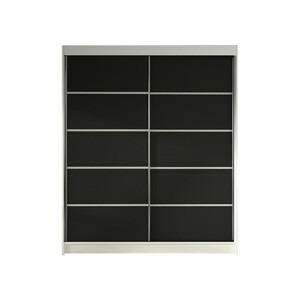 Šatní skříň LINO IV šířka 120 cm - bílá/černá