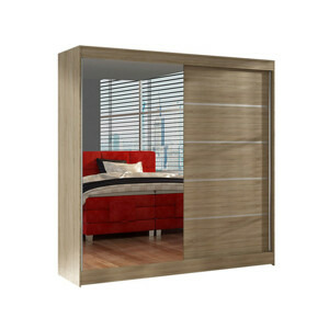 Šatní skříň BASTI III šířka 200 cm - dub sonoma