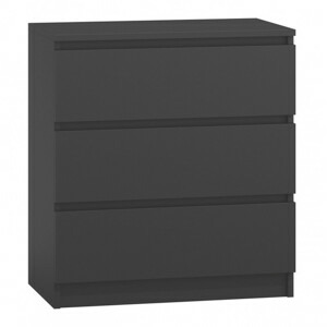 Komoda Malva 3 zásuvky - černá