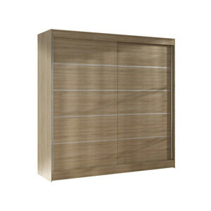 Šatní skříň BASTI IV šířka 200 cm - dub sonoma