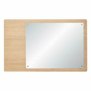 Nástenné zrkadlo s dreveným rámom 80x50 cm Split - Hübsch