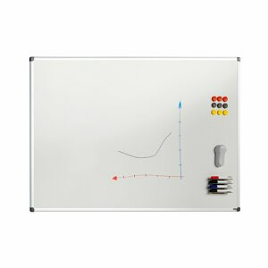 Bílá magnetická tabule BETTY, 900x1200 mm
