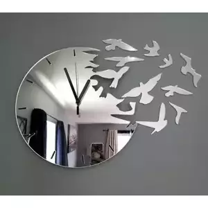 ModernClock 3D nalepovacie hodiny Swallows zlaté