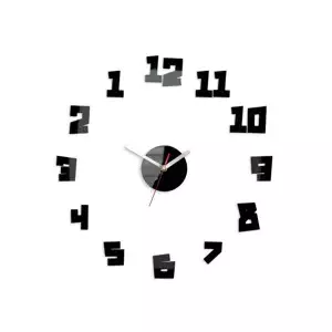 ModernClock 3D nalepovacie hodiny Crazy čierne
