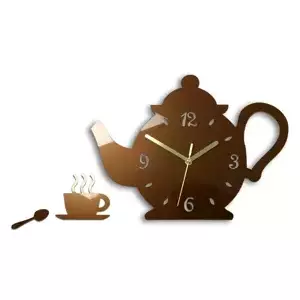 ModernClock Nástenné hodiny Kettle medené