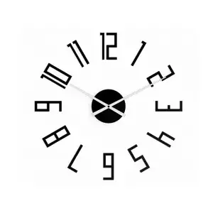 ModernClock 3D nalepovacie hodiny Slim 65 cm čierne