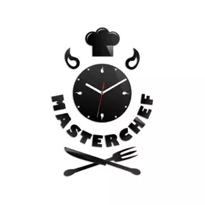 ModernClock Nástenné hodiny Master Chef čierne