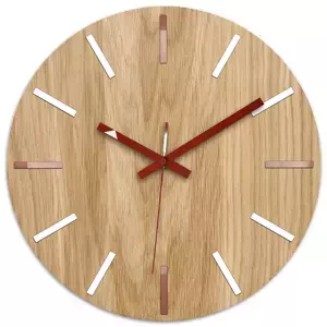 ModernClock Nástěnné hodiny Wood Solo hnědé