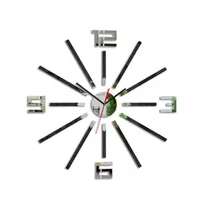 ModernClock Nástenné hodiny Glamour Sheen čierne