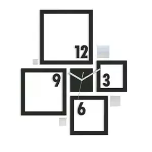 ModernClock 3D nalepovacie hodiny Quadrat wenge