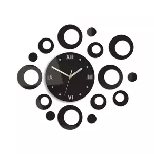 ModernClock 3D nalepovacie hodiny Ring wenge