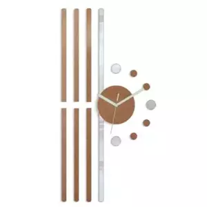 ModernClock 3D nalepovacie hodiny Line medené