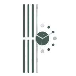 ModernClock 3D nalepovacie hodiny Line sivé