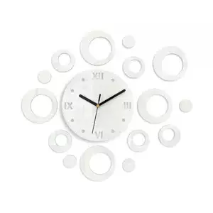 ModernClock 3D nalepovacie hodiny Ring biele