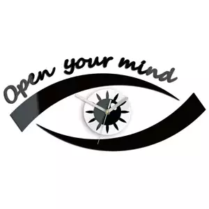 ModernClock 3D nalepovacie hodiny Eye čierne