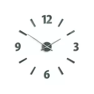 ModernClock 3D nalepovacie hodiny Klaus sivé