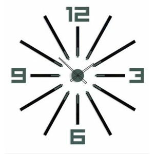 ModernClock 3D nalepovacie hodiny Big Sheen sivé