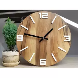 ModernClock Hodiny Arabic Wood hnedo-čierne