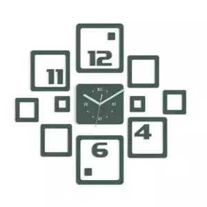 ModernClock 3D nalepovacie hodiny Otto sivé