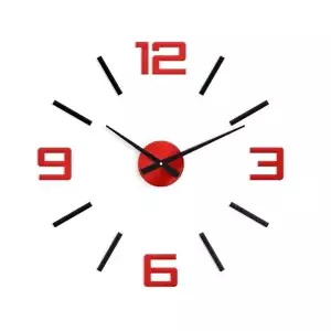 ModernClock 3D nalepovacie hodiny Reden čierno-červené