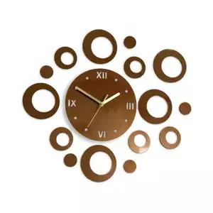 ModernClock 3D nalepovacie hodiny Ring medené