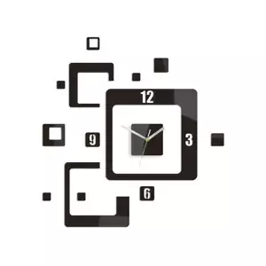 ModernClock 3D nalepovací hodiny Trio wenge